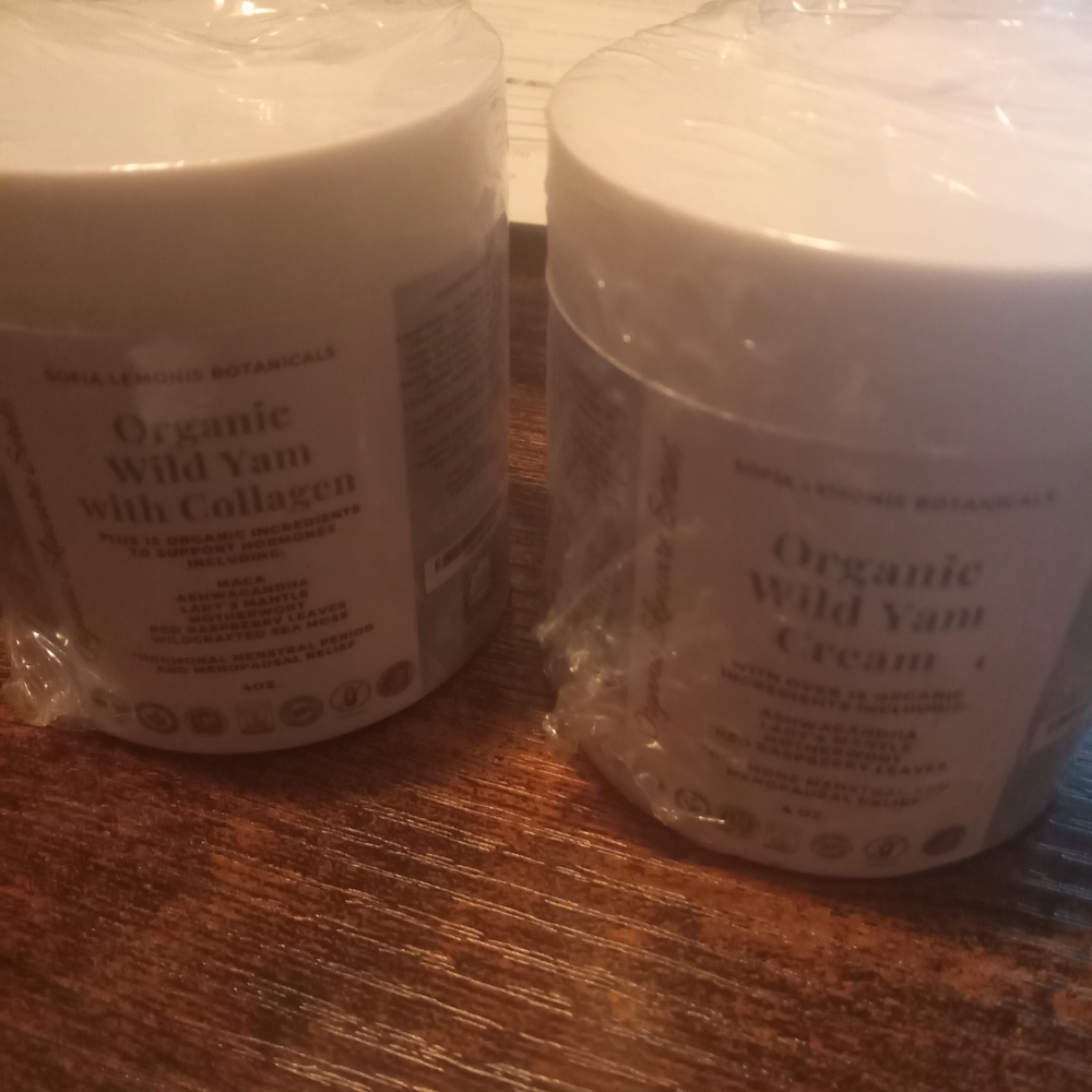 Two 4oz Jars Sofia Liorena Botanicals Organic Wild Yam Set
